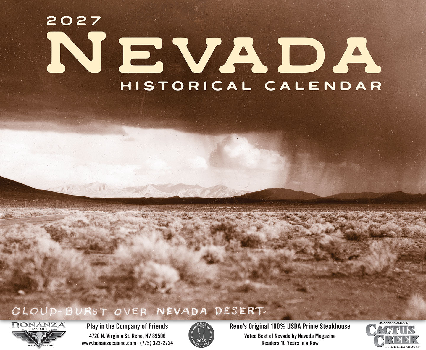 2027 Nevada Historical Calendar - Personalized