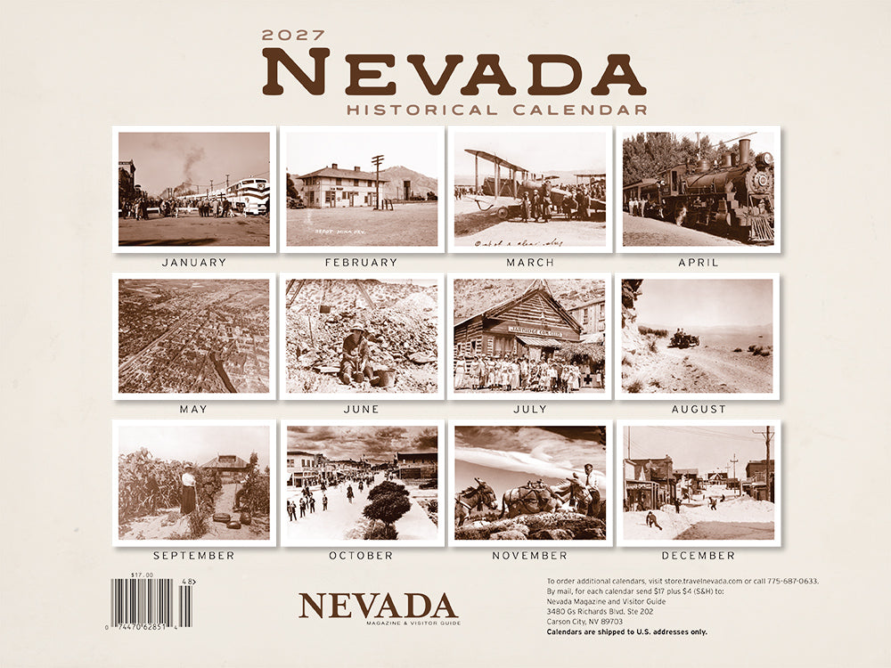 2027 Nevada Historical Calendar - PRE SALE