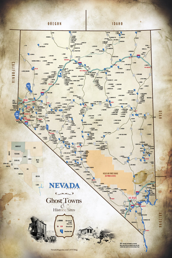 Ghost Towns & Historic Sites Map image 1